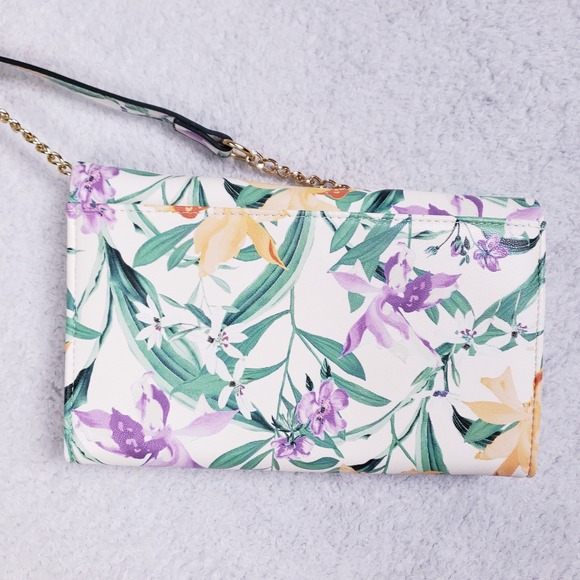 INC Averry Floral Crossbody Wallet on Chain Plia Garden White Purse One Size - Picture 9 of 11